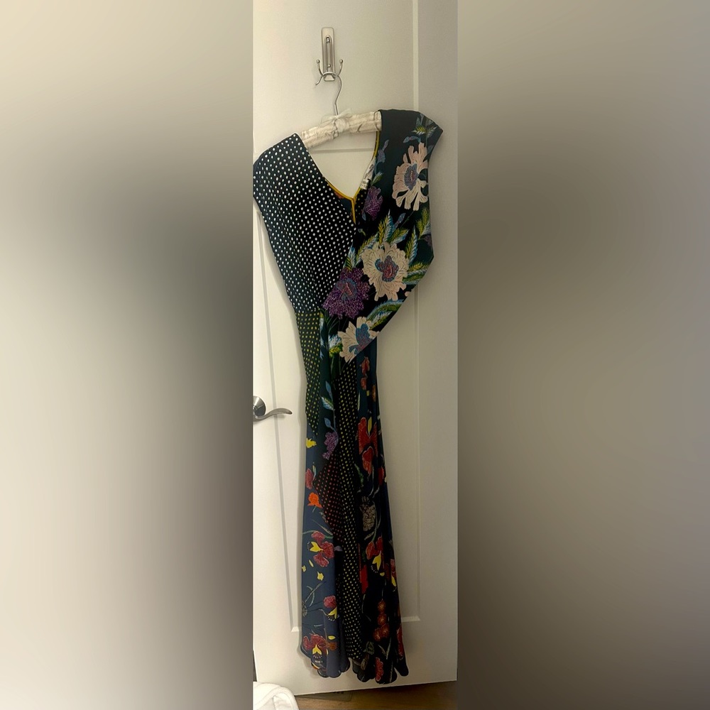 Diane Von Furstenberg Black Floral Dress